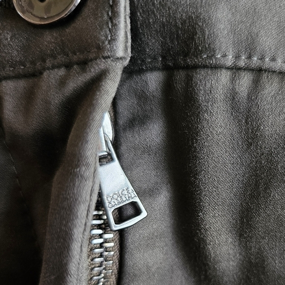 Dolce & Gabbana luxury taupe soft slightly flare classic low to mid-rise pants - Picture 7 of 9